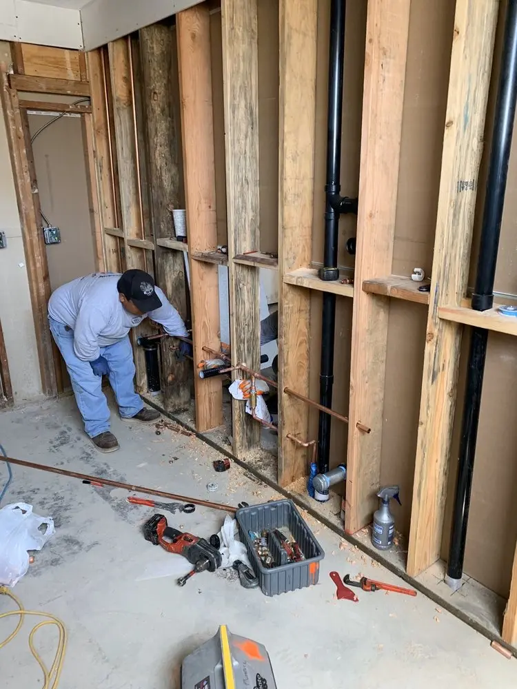 Commercial rough-in plumbing for Gas Line Repair in Arlington